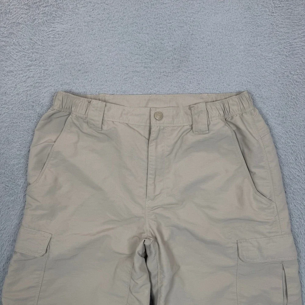 The North Face Mens Khaki Tan Nylon Cargo Hiking Shorts Size Medium 30 Waist